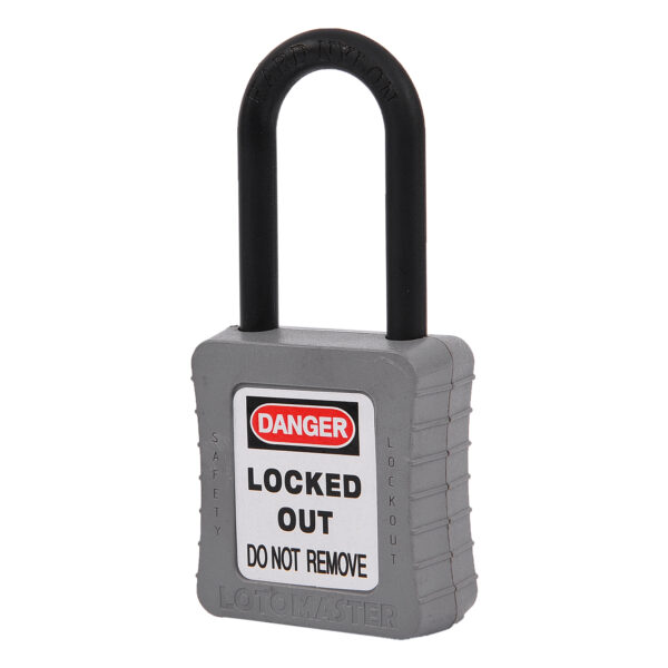 De-Electric Lockout Padlock 38mm Keyed Different Grey