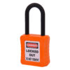 De-Electric Lockout Padlock 38mm Keyed Different Orange