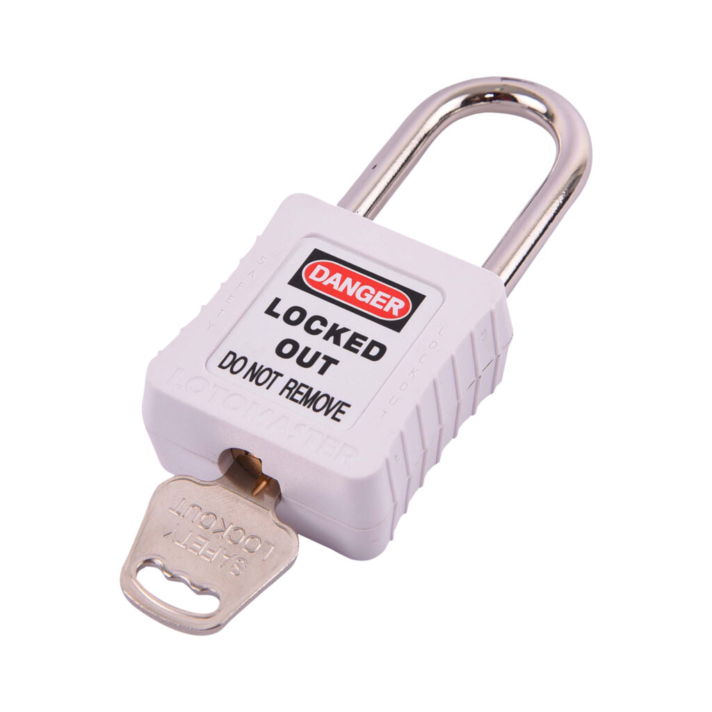 Safety Lockout Padlock 38mm Keyed Different Blue - LOTOMASTER