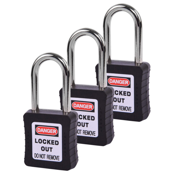 Safety-Lockout-Padlocks-3-Keyed-Alike-38mm-Black