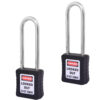 Safety Lockout Padlocks 2 Keyed Alike 75mm Black