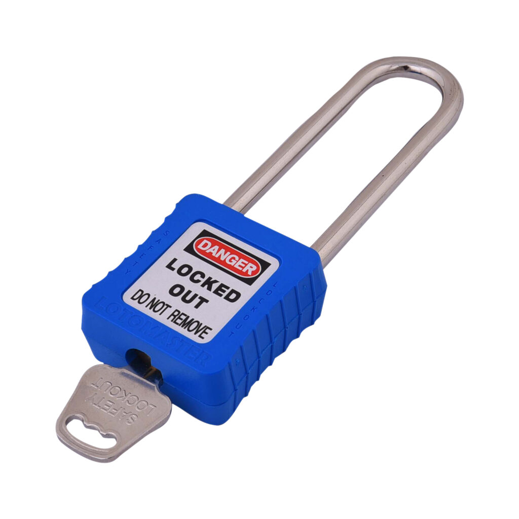 Safety Lockout Padlocks 3 Master Keyed 75mm Blue - LOTOMASTER