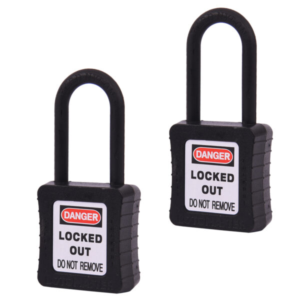 De-Electric Lockout Padlocks 2 Keyed Alike 38mm Black